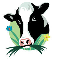 Icon: Cow eating grass.